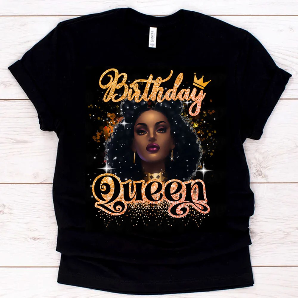 Birthday Queen (Gold) DTF Transfer - The DIY Crafting Space